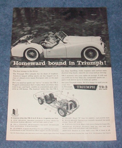 1960 triumph vintage ad - 1960,
