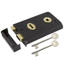 Black Sash Rim Lock Narrow
