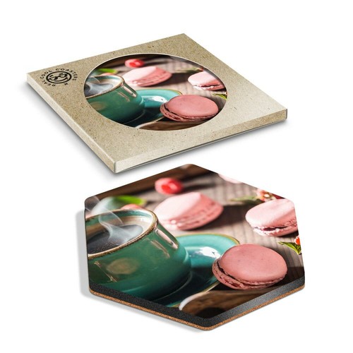 Hexagon coaster coffee - 1,