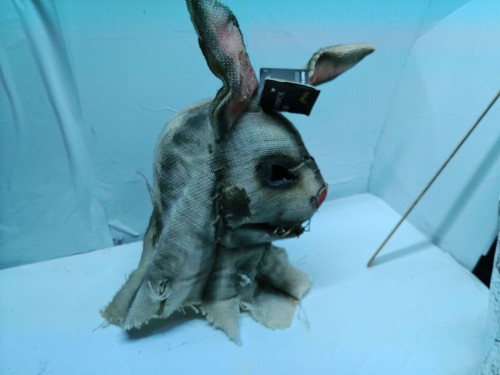Scary rabbit mask moving mouth - rabbit,