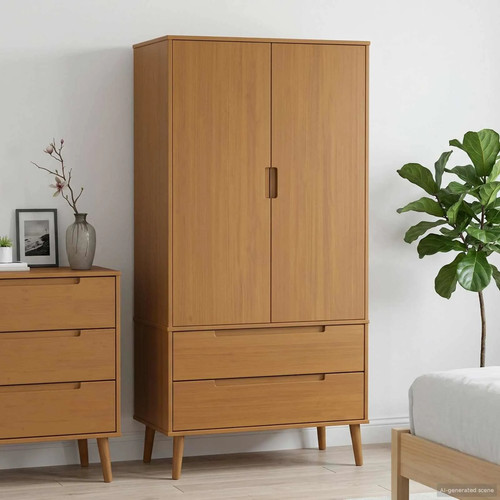 Walplus molde wardrobe - wardrobe, caramel