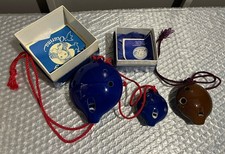 Ocarinas x 3 Blue/Brown Different Sizes John Langley Wind Instrument