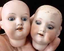 TWO ANTIQUE  BISQUE DOLL