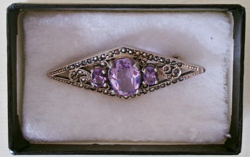 Vintage silver amethyst - vintage,