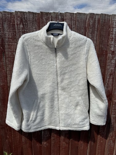 White fleece jacket - jacket, up