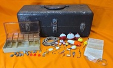 Vintage Metal Tackle Box Fishing w/ Some Vintage Tackle Included
