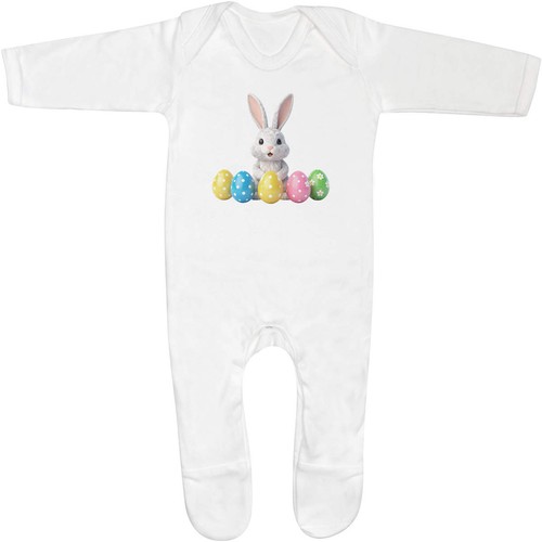 Easter bunny with eggs - bunny, baby