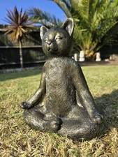 Stone Garden Cat Meditating