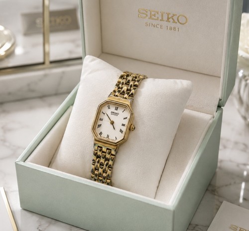Seiko ladies quartz gold tone - ladies,
