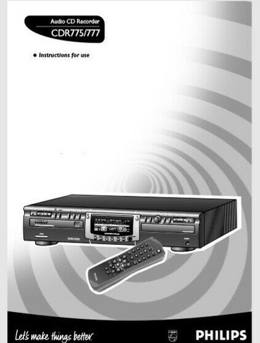 Philips cdr 775 777 audio - philips, cd