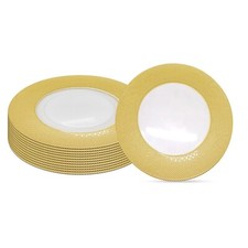 Elegant Round Charger Plates 13" Wedding Party Glass Table Dining Set Decoration
