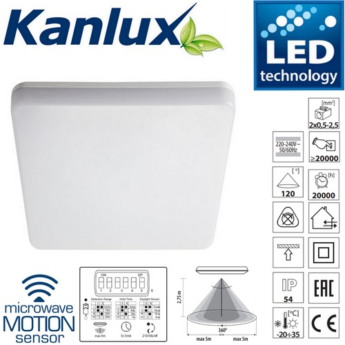 Kanlux 24w led square bulkhead - kanlux,