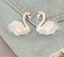 Beaded Swan Costume Lace