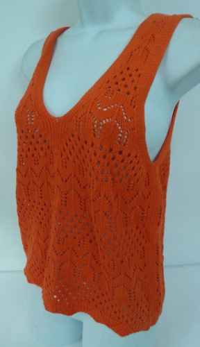 Orange crochet knit - f&f,