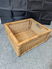Rectangular Wicker Rattan Basket with Hand Slots 42x38x20 cm Home Decor T17