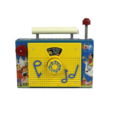 Vintage 1960s Fisher Price TV Radio Wind Up Musical Toy Nostalgia - Working