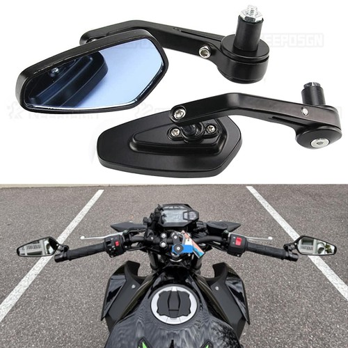 Pair black motorcycle - pair, 7/8"
