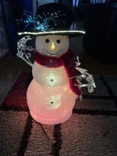 Vtg 12 Fibre Optic Snowman