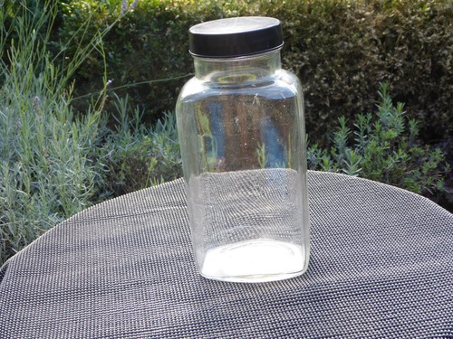 Vintage large glass sweet jars - glass,