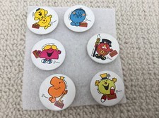 x 6 Vintage Mr Men Roger