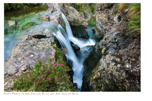Postcard blank fairy pools - blank, in
