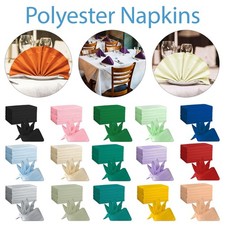 Plain Napkins Polyester Cotton Fabric Napkin Dinner Serviettes Party Tableware