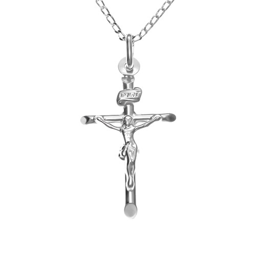 Sterling silver crucifix cross - sterling,