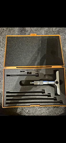 Depth micrometer set with - micrometer, 5