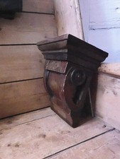 A Nice Antique Carved Wood Wall Shelf Niche Corbel Gothic