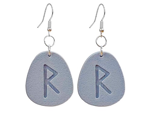 Raidho rune earrings - raidho,