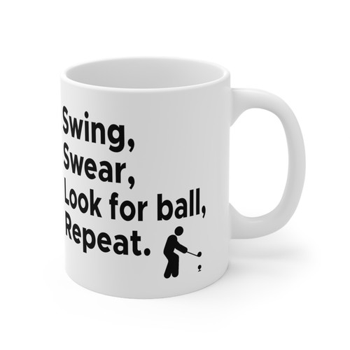 Golf mug swing - golf, swear