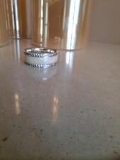 Pandora Hearts of Pandora ring with cream enamel and clear cubic zirconia stones