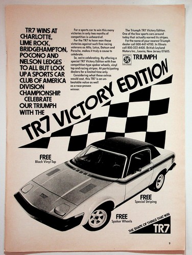 Triumph tr7 victory - triumph, edition
