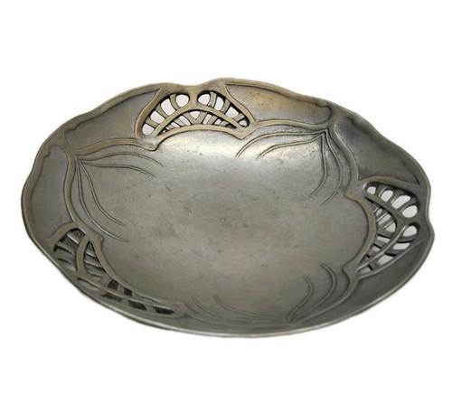 Vintage art nouveau metal bowl - vintage,