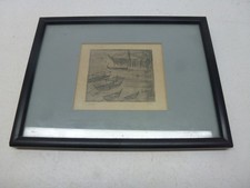 Antique Signed Pencil Drawing