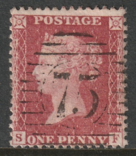 1857 penny red star c10 - penny,