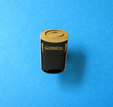 Guinness Pint Pin Badge. Rugby Ball in Head / Froth. VGC. Unused.  Enamel.