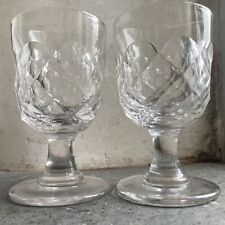 2 x vintage antique heavy glass ale beer tavern Pub glasses rummers