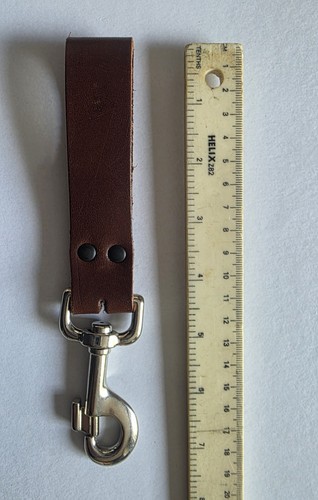 Belt key hook brown - hook, hide