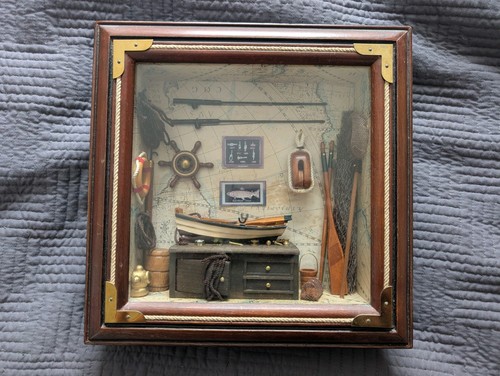 Fishing nautical diorama - nautical, 3d