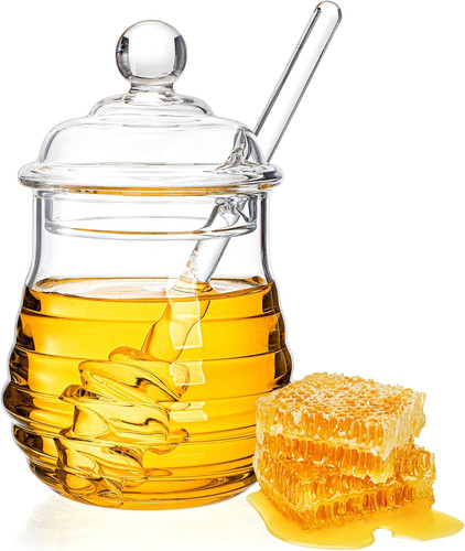300ml glass honey - glass, jar