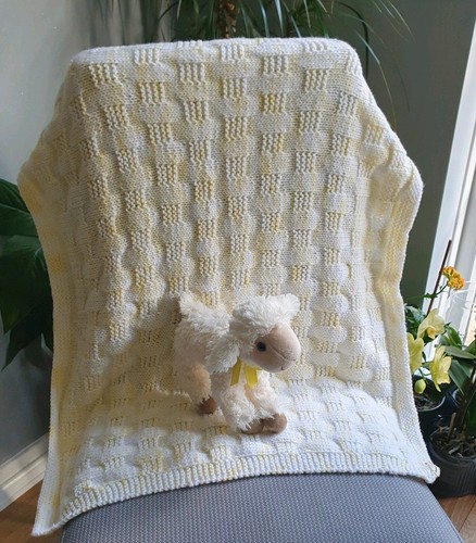Hand knitted baby blanket - knitted,
