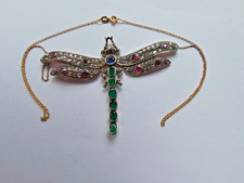Gem set dragonfly necklace