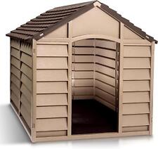 Dog Kennel Small, Starplast Heavy Duty Pet Shelter, Easy Assembly, Brown