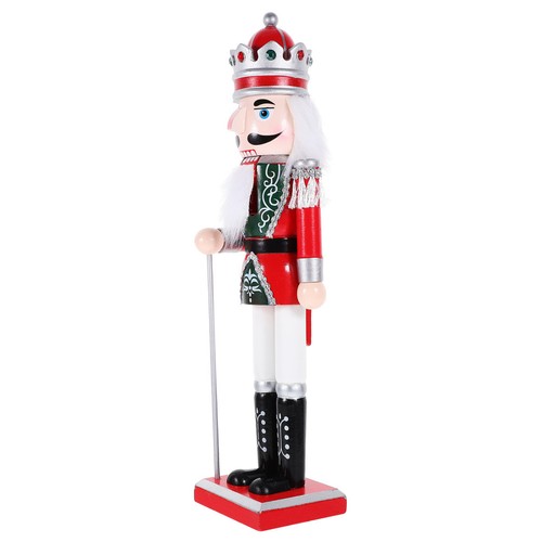 Red wooden nutcracker - wooden,