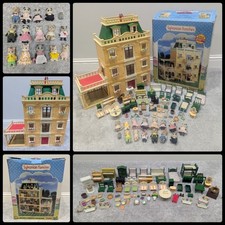 Vtg Sylvanian Families Deluxe Country Mansion INCOMPLETE Inc Access & 15 Figures
