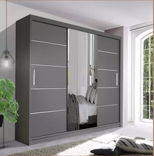 Sliding Wardrobe with Mirror Doors | Modern Sliding Door Wardrobe for bedrooms