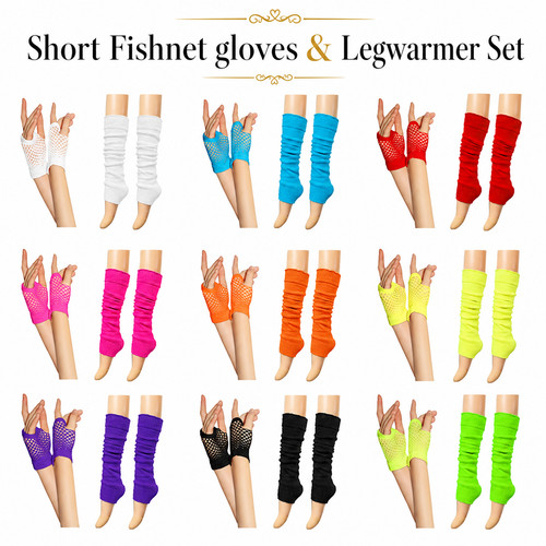 Short fishnet gloves leg - short,