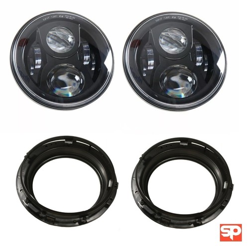 Led headlights black - black, crystal
