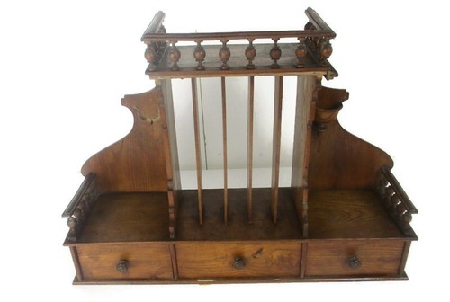 Antique pediment cabinet - antique,